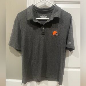 Vineyard Vines, Cleveland Browns, Men's Gray Polo, Medium